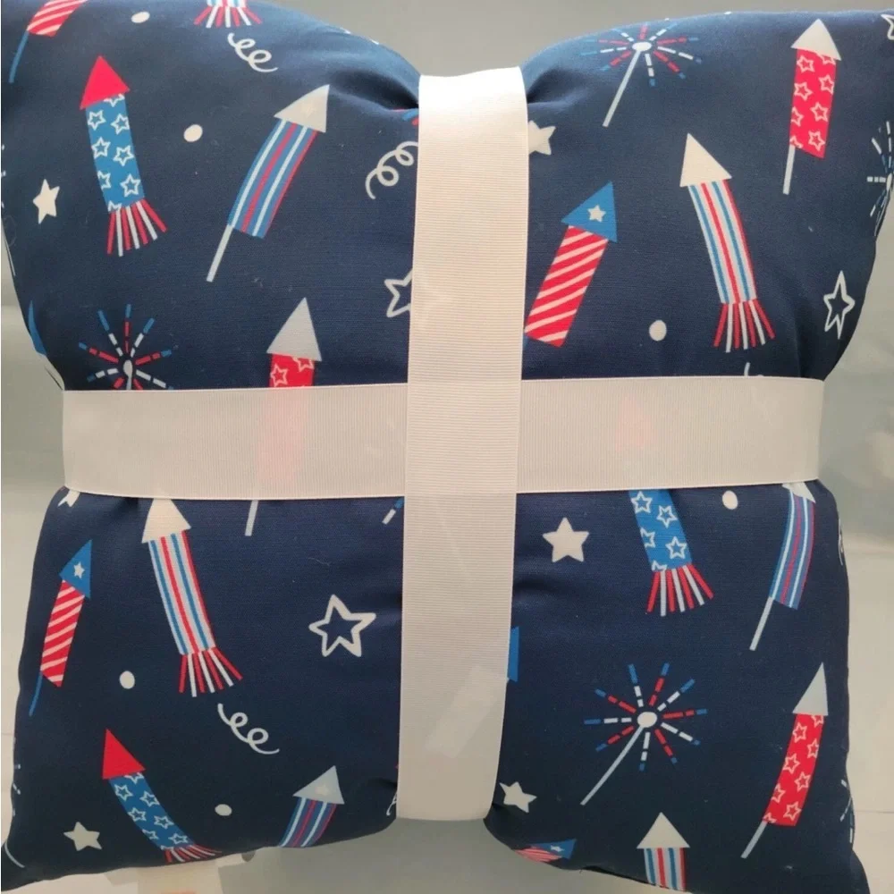 Target Sun Squad Blue, Red and Navy 'fireflies & fireworks' Decorative Pillow